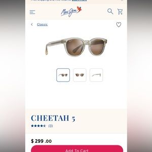 New Maui Jim Cheetah 5 Vintage Crystal sunglasses